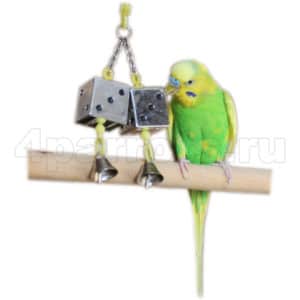 Игрушка для попугая Зеркальные кубики с колокольчиками