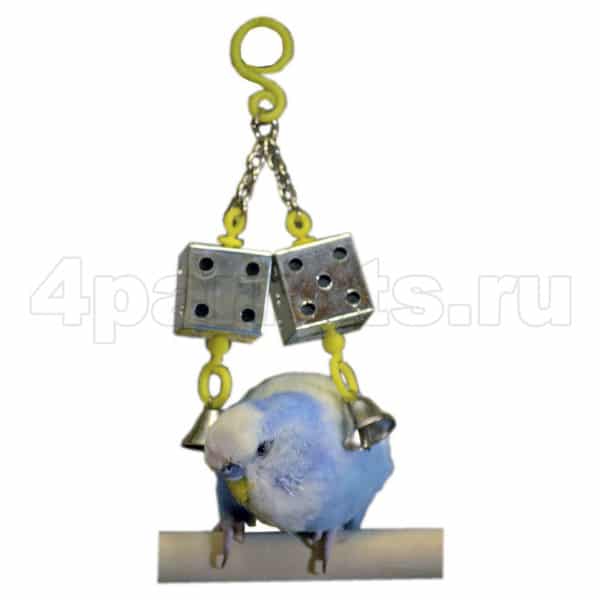 Игрушка для попугая Зеркальные кубики с колокольчиками