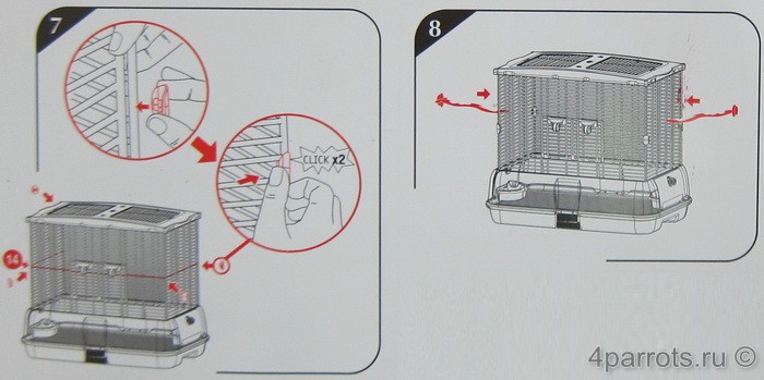 инструкция по сборке клеток Hagen (часть 6)