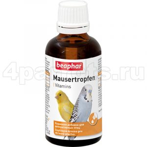 Beaphar Mauser-Tropfen витамины для птиц в период линьки
