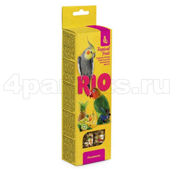 РИО палочки для средних попугаев с тропическими фруктами