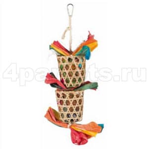 Игрушка-корзинки для попугая, 35 см