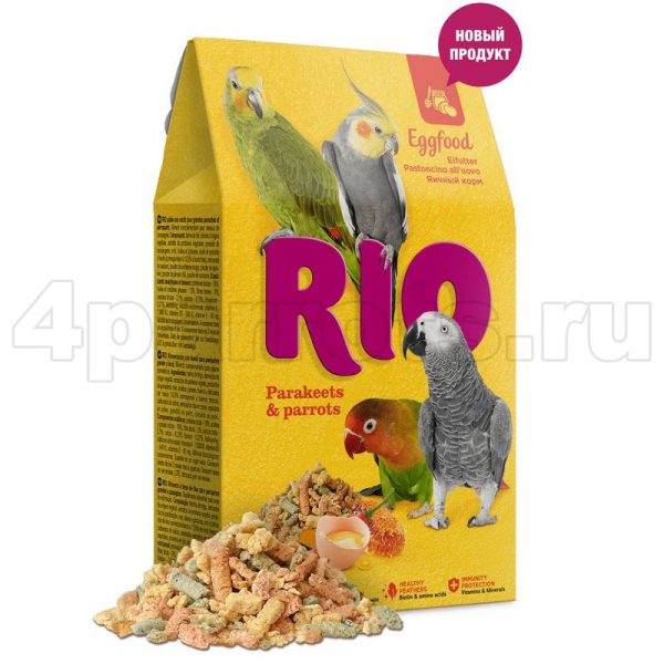 РИО яичный корм для средних и крупных попугаев