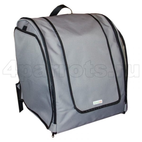 Рюкзак-переноска для попугая PL2536 серый