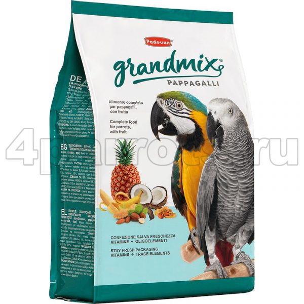 Padovan GrandMix Pappagalli корм для крупных попугаев 2 кг