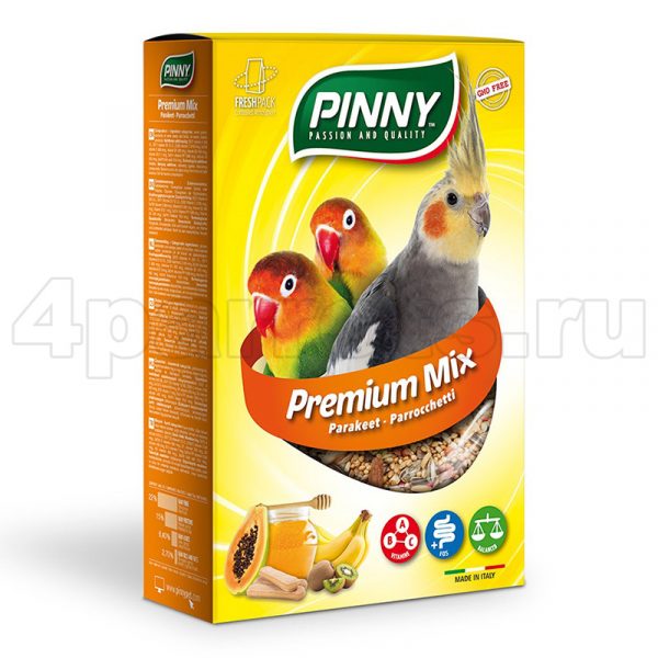 Pinny Premium Mix Parakeets корм для средних попугаев