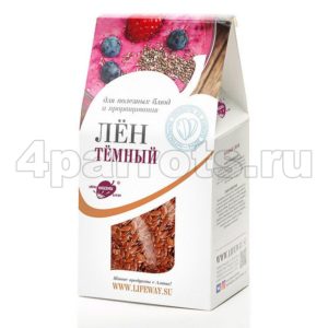 Семена темного льна для попугаев