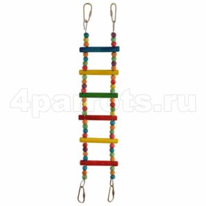Лесенка для попугая с бусинками большая